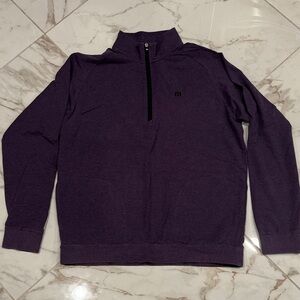 Men's Cloud Quarter-Zip 2.0 pullover. 
 Quarter-Zip Pullover Sweater - Purple